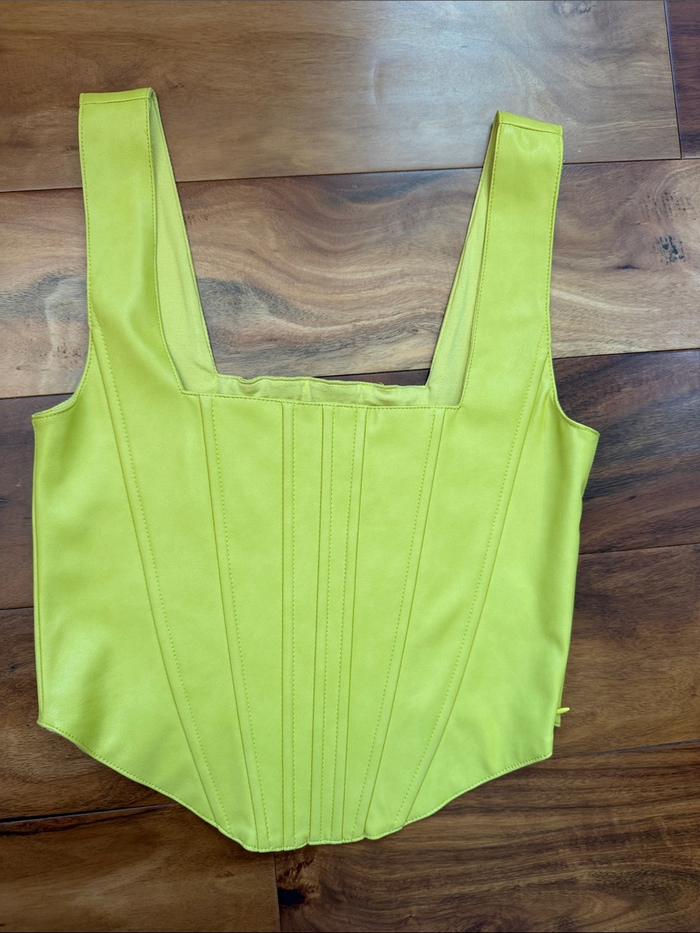 For all Mankind - Women’s Neon Chartreuse Square Neck Corset Top